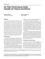 4380 (RP-675) — Air Filter Performance Under Variable Air Volume Conditions