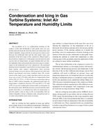 AT-01-15-3 — Condensation and Icing in Gas Turbine Systems: Inlet Air Temperature and Humidity Limits