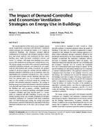 4276 — The Impact of Demand-Controlled and Economizer Ventilation trategies on Energy Use in Buildings