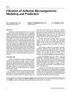 4273 — Filtration of Airborne Microorganisms: Modeling and Prediction