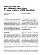 DA-00-14-2 — Investigation of Static Microisolators in Wind Tunnel Tests and Validation of CFD Cage Model