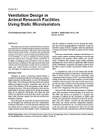 DA-00-14-1 — Ventilation Design in Animal Research Facilities Using Static Microisolators