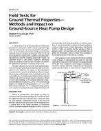 DA-00-13-4 — Field Tests for Ground Thermal Properties-Methods and Impact on Ground-Source Heat Pump Design