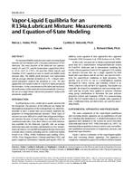 DA-00-10-3 — Vapor-Liquid Equilibria for a Lubricant Mixture: Measurements and Equation-of-State Modeling