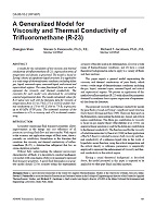 DA-00-10-2 (RP-997) — A Generalized Model for Viscosity and Thermal Conductivity of Trifluoromethane (R23)