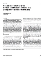 DA-00-07-2 — Control Requirements for CoGen and MicroGen Plants in a Deregulated Electricity Industry