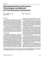 DA-00-07-1 — Distributed Electrical Generation Technologies and Methods for Their Economic Assessment