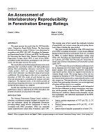 DA-00-05-3 — An Assessment of Interlaboratory Reproducibility in Fenestration Energy Ratings