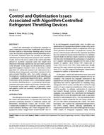 DA-00-04-2 — Control and Optimization Issues Associated with Algorithm-Controlled Refrigerant Throttling Devices