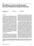 4346 — The Effects of Improved Residential Furnace Filtration on Airborne Particles