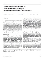 4344 — Part-Load Performance of Energy Wheels: Part II-Bypass Control And Correlations