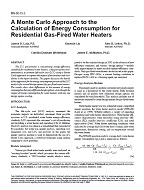 MN-00-15-3 — A Monte Carlo Approach to the Calculation of Energy Consumption for Residential Gas-Fired Water Heaters