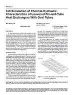 MN-00-14-1 — 3-D Simulation of Thermal-Hydraulic Characteristics of Louvered Fin-and-Tube Heat Exchangers With Oval Tubes