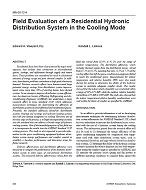MN-00-12-4 — Field Evaluation of a Residential Hydronic Distribution System in the Cooling Mode