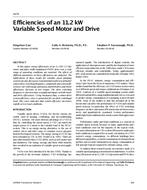 4479 — Efficiencies of an 11.2 kW Variable Speed Motor and Drive