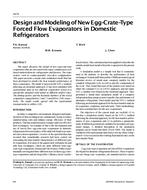 4474 — Design and Modeling of New Egg-Crate-Type Forced Flow Evaporators in Domestic Refrigerators