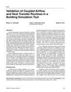 4540 — Validation of Coupled Airflow and Heat Transfer Routines in a Building Simulation Tool