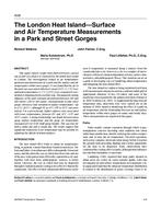 4538 — The London Heat IslandÃ¢Â€Â”Surface and Air Temperature Measurements in a Park and Street Gorges