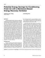 4497 — Potential Energy Savings for Conditioning Fresh Air with a Membrane-Based Energy Recovery Ventilator