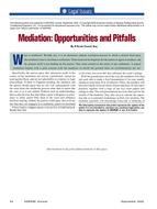 Legal Issues: Mediation: Opportunities and Pitfalls