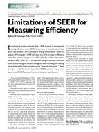 Limitations of SEER for Measuring Efficiency