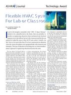 2001 ASHRAE Technology Awards: Flexible HVAC System For Lab or Classroom