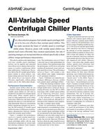 All-Variable Speed Centrifugal Chiller Plants