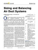 Sizing and Balancing Air Duct Systems