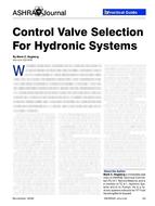 Control Valve Selection For Hydronic Systems