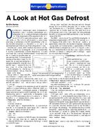 Refrigeration Applications: A Look at Hot Gas Defrost