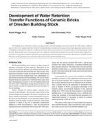 Development of Water Retention Transfer Functions of Ceramic Bricks of Dresden Building Stock