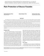 Rain Protection of Stucco Facades