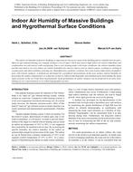 Indoor Air Humidity of Massive Buildings and Hygrothermal Surface Conditions