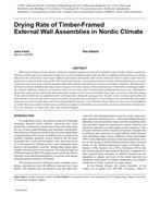 Drying Rate of Timber-Framed External Wall Assemblies in Nordic Climate