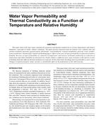 Water Vapour Permeability and Thermal Conductivity as a Function of Temperature and Relative Humidity