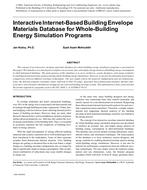 Interactive Internet-Based Building Envelope Materials Database for Whole-Building Energy Simulation Programs