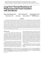 Long-Term Thermal Resistance of Polyisocyanurate Foam Insulation with Gas Barrier