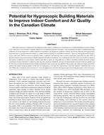 Potential for Hygroscopic Building Materials to Improve Indoor Comfort and Air Quality in the Canadian Climate