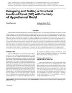 Designing and Testing a Structural Insulated Panel (SIP) with the Help of Hygrothermal Model