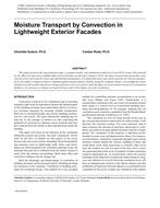Moisture Transport by Convection in Lightweight Exterior Facades