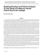 Building Envelope and Failure Analysis: A Case Study on a Masonry Veneer Failure Due to Air Leakage