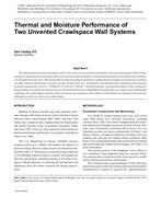 Thermal and Moisture Performance of Two Unvented Crawlspace Wall Systems