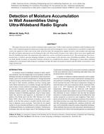 Detection of Moisture Accumulation in Wall Assemblies Using Ultra-Wideband Radio Signals