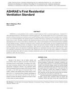 ASHRAEÃ¢Â€Â™s First Residential Ventilation Standard