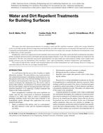 Water and Dirt Repellent Treatments for Building Surfaces