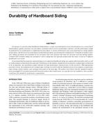 Durability of Hardboard Siding