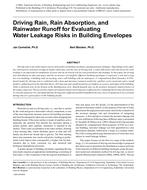 Driving Rain, Rain Absorption, and Rainwater Runoff for Evaluating Water Leakage Risks in Building Envelopes