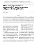 Effect of Drying Protocols on Measurement of Sorption Isotherms of Gypsum Building Materials