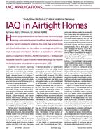 IAQ Applications: IAQ in Airtight Homes