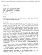 CH-85-06-3 — VAV for Hospital RoomsÃ¢Â€Â”an Application Example